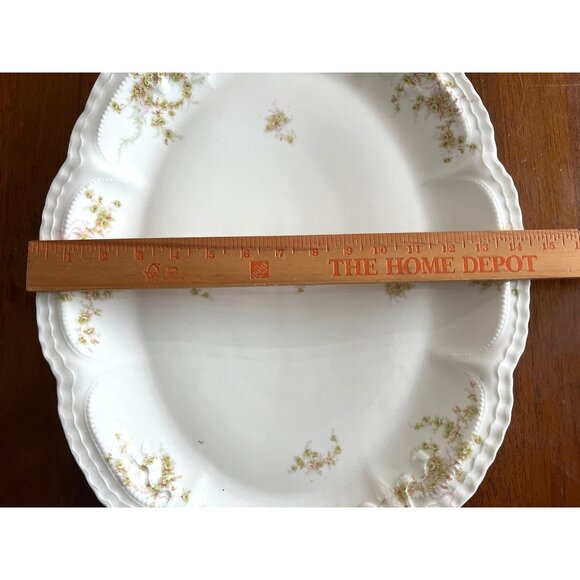 Theodore Haviland Limoges France Oval Platter 16" Antique Porcelain Floral - Picture 3 of 9